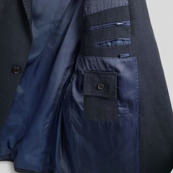 TravelSmith Men's Navy Blue 2 Button Sports Coat Blazer 48R - Picture 12 of 14